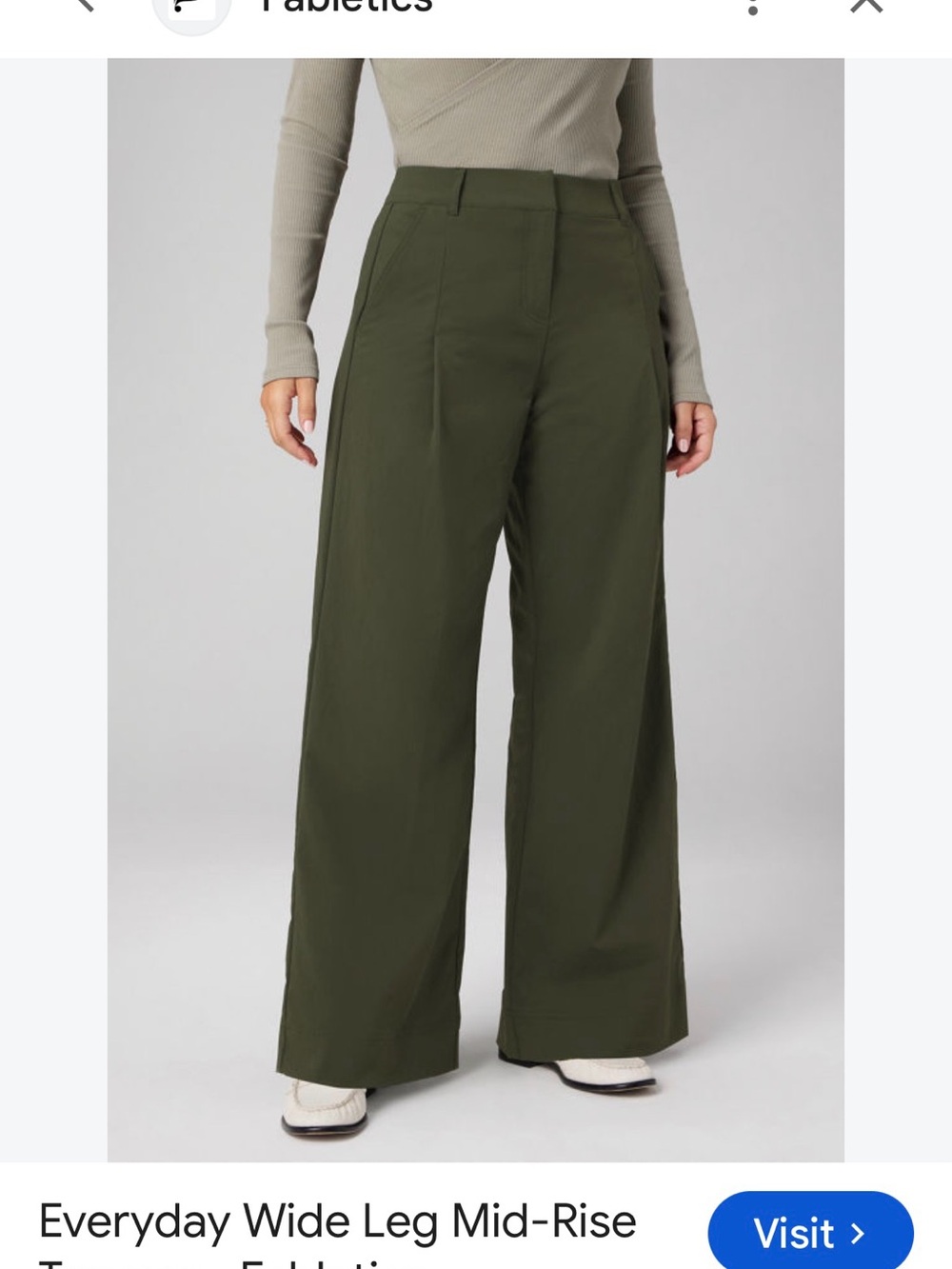 Fabletics everyday wide leg mid rise pants